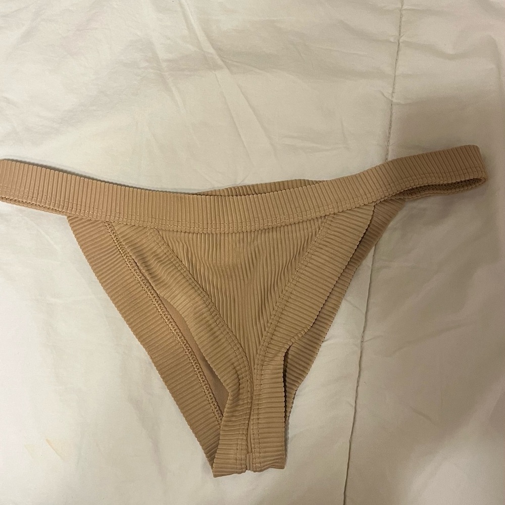 Frankie’s bikini Tan Ribbed Bikini Bottoms